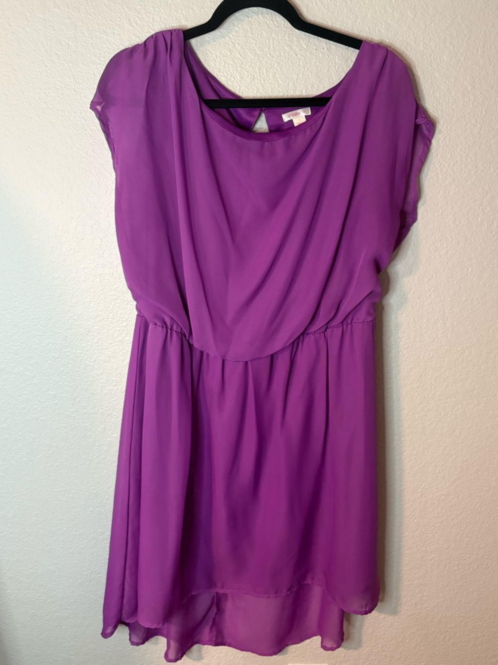 Xhilaration Purple Chiffon High-Low Dress